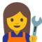Woman Mechanic emoji on Google